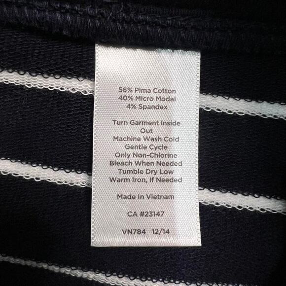 NWT Talbots Women's Large‎ Petite Knee Length Striped Skirt Black White - Picture 3 of 4